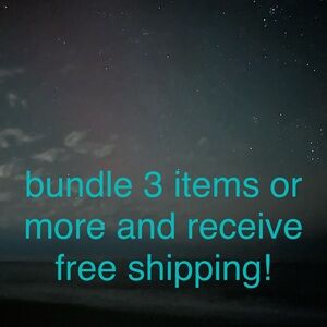 bundle 3 or more and receive free shipping!